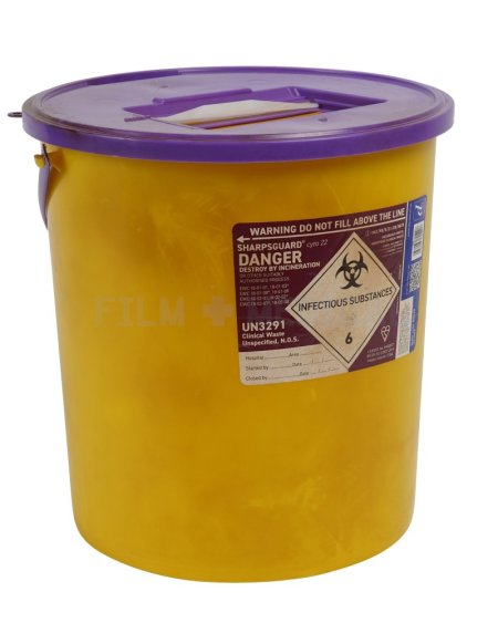 Purple Lid Sharps Bin